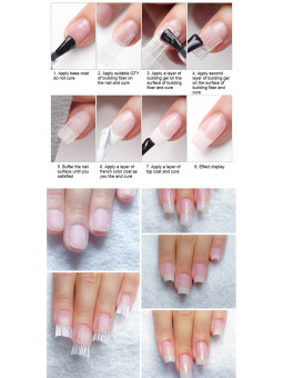 Pretty Comy Nail Fiberglass & Silk Nail Wrap Nail Polish Gel Extension  Guide Form False Nails Tools New - Walmart.com